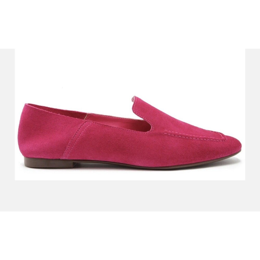 Schutz Adina Suede Pink Slip-On Loafers Flats Shoes Women's Size 9.5B